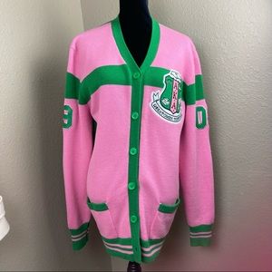 AKA authentic cardigan Pink & Green large
